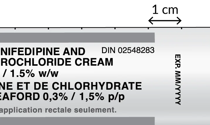 close up of cream showing 1 cm actual size increments