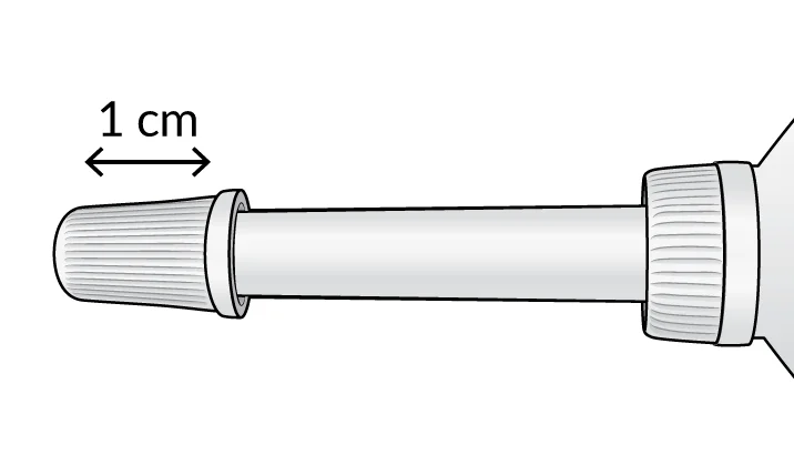 twisting applicator and cap onto end of tube of cream